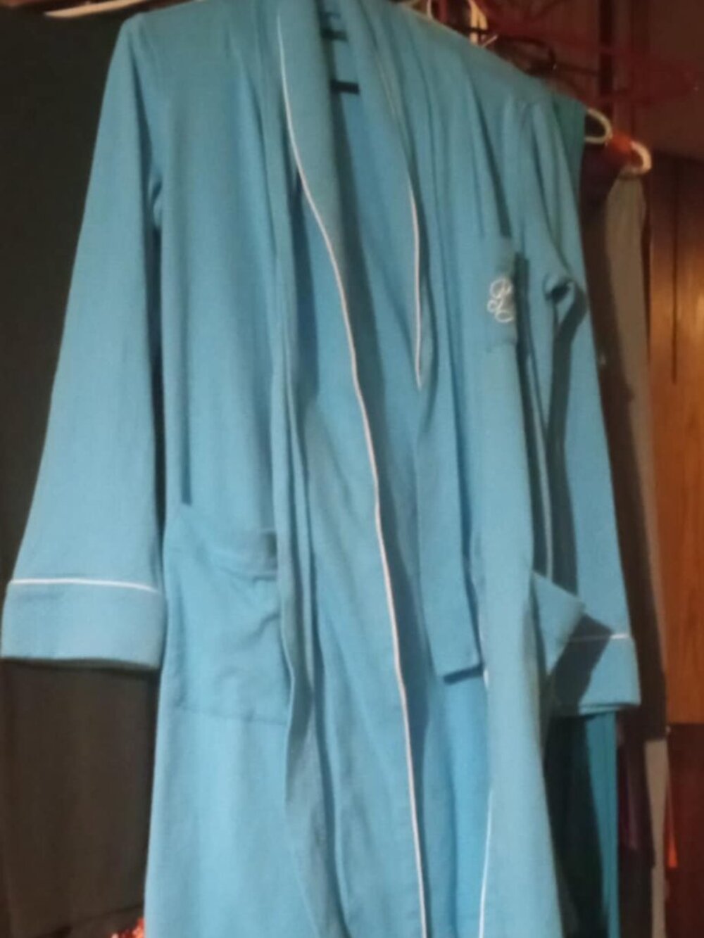 teal lauren ralph lauren robe xs with belt